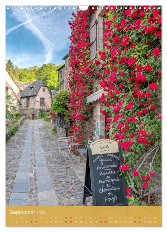 Produktbild: Conques - Via Podiensis (Wandkalender 2026 DIN A3 hoch), CALVENDO Monatskalender