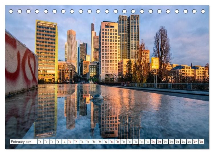 Produktbild: Frankfurt most beautiful places (Desk Calendar 2027 DIN A5 landscape), CALVENDO 12 Month DeskCalendar