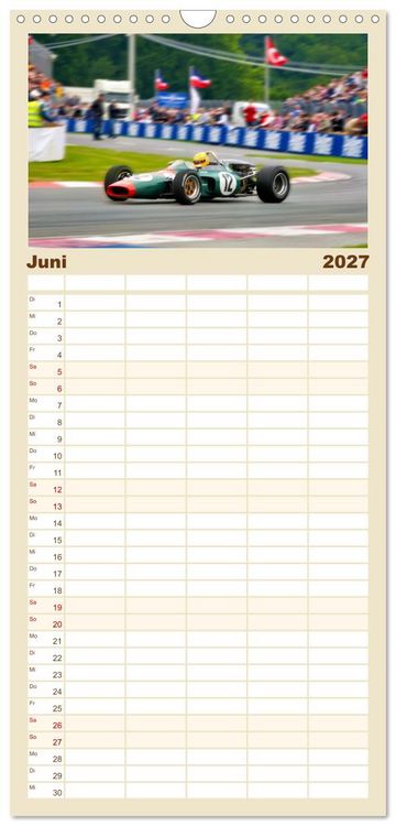 Produktbild: Familienplaner 2027 - Formel 1 in den sechziger Jahren mit 5 Spalten (Wandkalender, 21 x 45 cm) CALVENDO