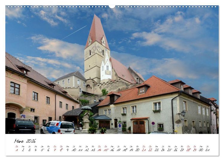 Produktbild: Entlang der Donau, Sehensw&uuml;rdigkeiten von Passau bis Budapest (hochwertiger Premium Wandkalender 2026 DIN A2 quer), Kunstdruck in Hochglanz