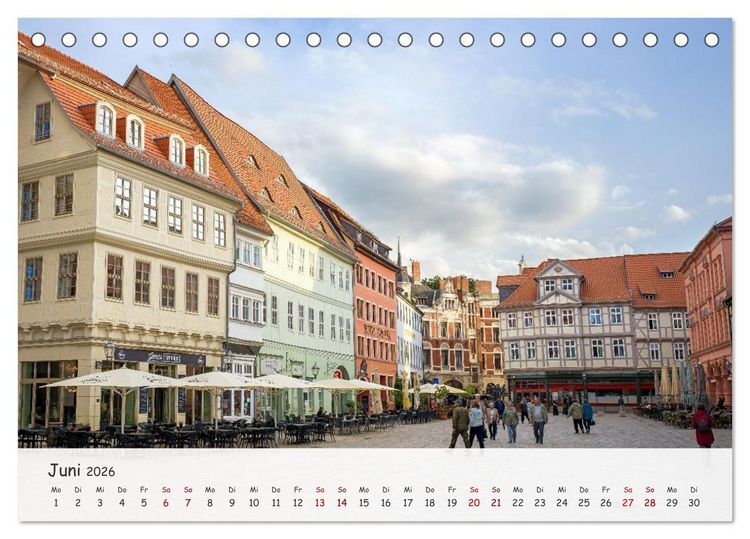 Produktbild: Quedlinburg - Die historische Altstadt (Tischkalender 2026 DIN A5 quer), CALVENDO Monatskalender