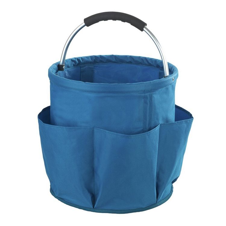 Produktbild: Universal Reinigungs Caddy Mod. Herkules 34 l, Blau, mit 5 Au&szlig;entaschen f&uuml;r Schw&auml;mme und T&uuml;cher
