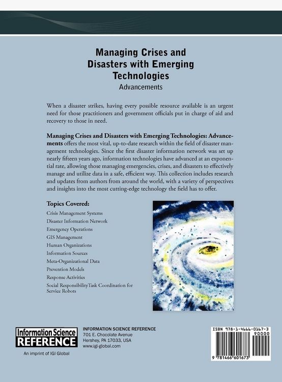 Produktbild: Managing Crises and Disasters with Emerging Technologies