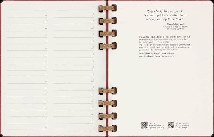 Produktbild: Moleskine Undatierter Life Kalender Mit Spiralbindung, Xl, Wochen-Monatskalender, Fester Einband, Crush Cherry