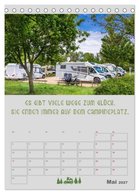 Produktbild: Camping - Hotel kann jeder! (Tischkalender 2027 DIN A5 hoch), CALVENDO Monatskalender