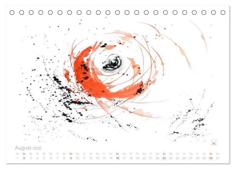 Produktbild: Simply Black and White/ Einfach Schwarz und Weiss - Kunst (Tischkalender 2026 DIN A5 quer), CALVENDO Monatskalender