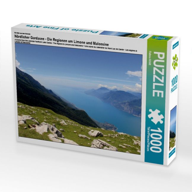 Produktbild: CALVENDO Puzzle Ein Motiv aus dem Kalender N&ouml;rdlicher Gardasee - Die Regionen um Limone und Malcesine | 1000 Teile Lege-Gr&ouml;&szlig;e 64x48cm Foto-Puzzle f&uuml;r gl&uuml;ckliche Stunden