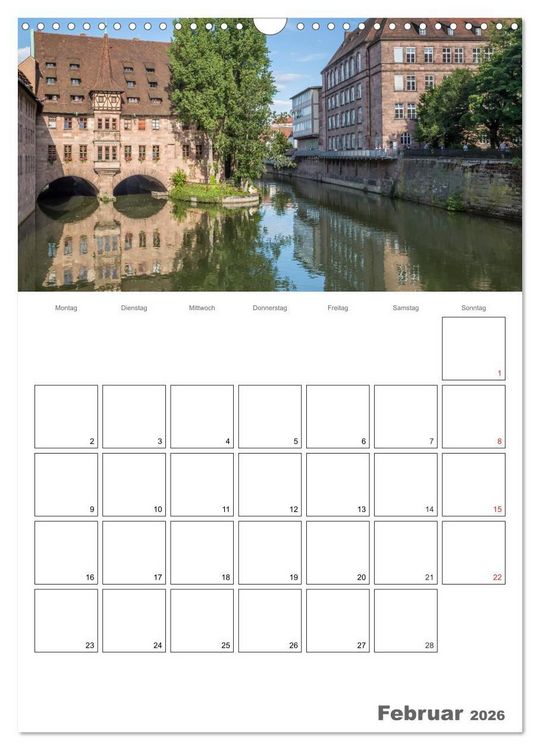 Produktbild: N&Uuml;RNBERG Bezauberndes Altstadtherz / Terminplaner (Wandkalender 2026 DIN A3 hoch), CALVENDO Monatskalender