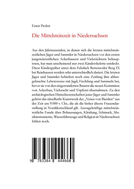 Produktbild: Die Mittelsteinzeit in Niedersachsen