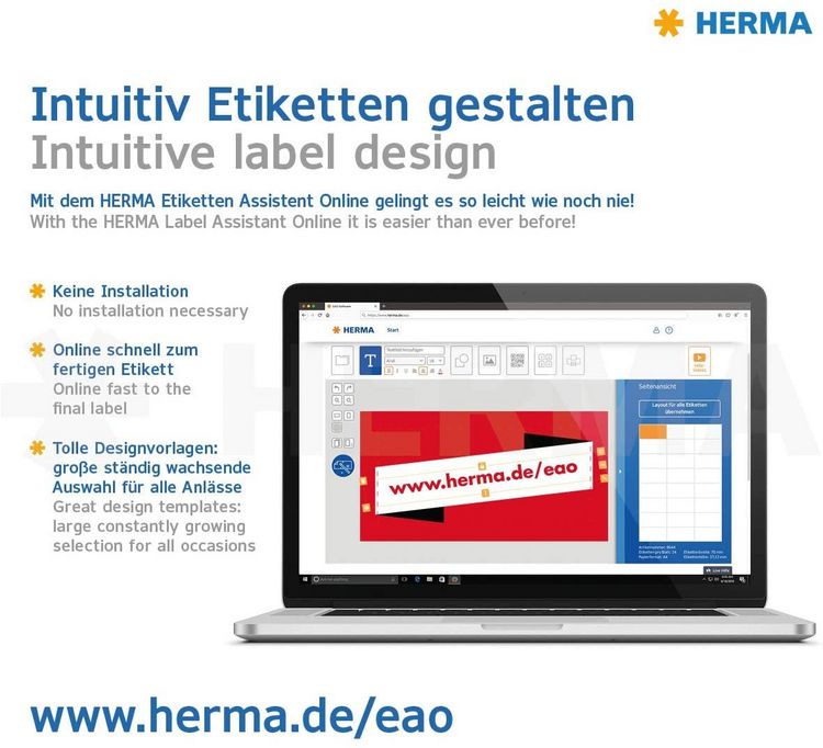 Produktbild: Herma Etiketten A4 10mm rund 25 Blatt 7.875 St&uuml;ck