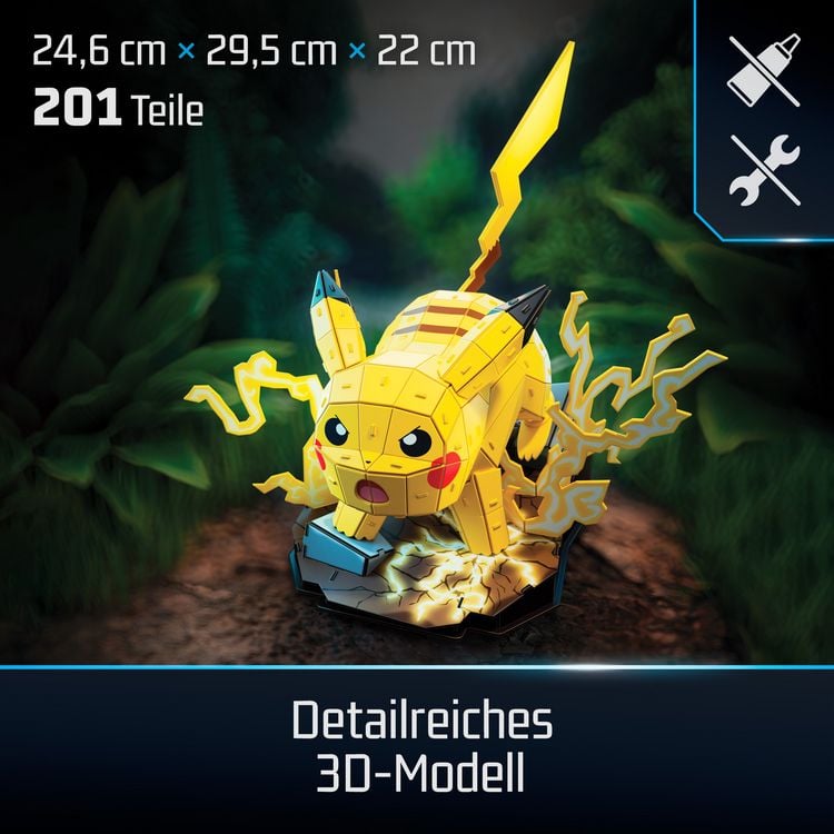 Produktbild: 4D Build - Pok&eacute;mon Pikachu - detailreicher 3D-Modellbausatz