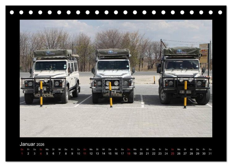 Produktbild: Land Rover Defender - Unterwegs in Afrika (Tischkalender 2026 DIN A5 quer), CALVENDO Monatskalender