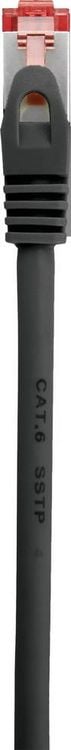 Produktbild: Renkforce RF-5469256 RJ45 Patchkabel CAT 6 S/FTP 2.00 m Schwarz mit Rastnasenschutz, vergoldete Steckkontakte, Flammwidrig 1 St.