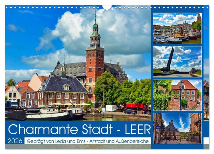 Produktbild: Charmante Stadt - LEER (Wandkalender 2026 DIN A3 quer), CALVENDO Monatskalender