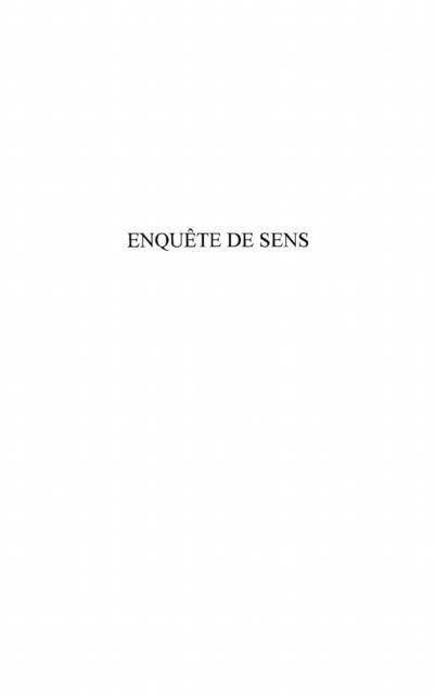 Produktbild: Enquete de sens