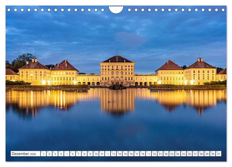 Produktbild: Abend in M&uuml;nchen (Wandkalender 2026 DIN A4 quer), CALVENDO Monatskalender
