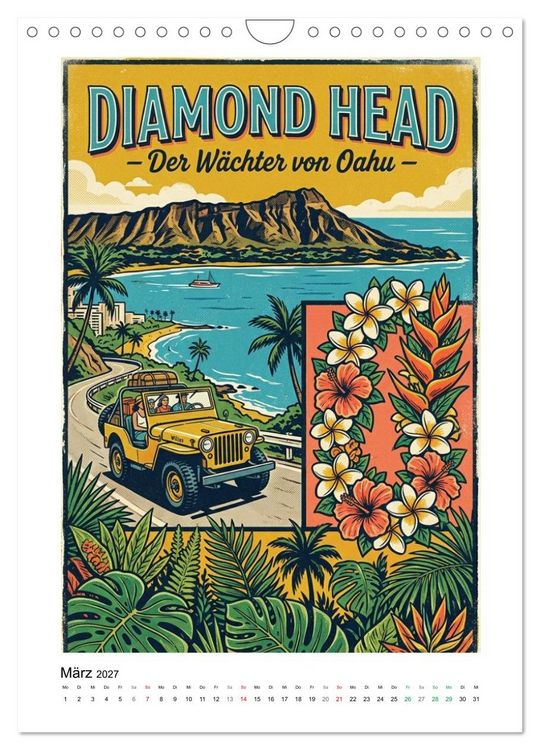 Produktbild: Sehnsucht Hawaii &ndash; Die Aloha Mid-Century Collection (Wandkalender 2027 DIN A4 hoch), CALVENDO Monatskalender