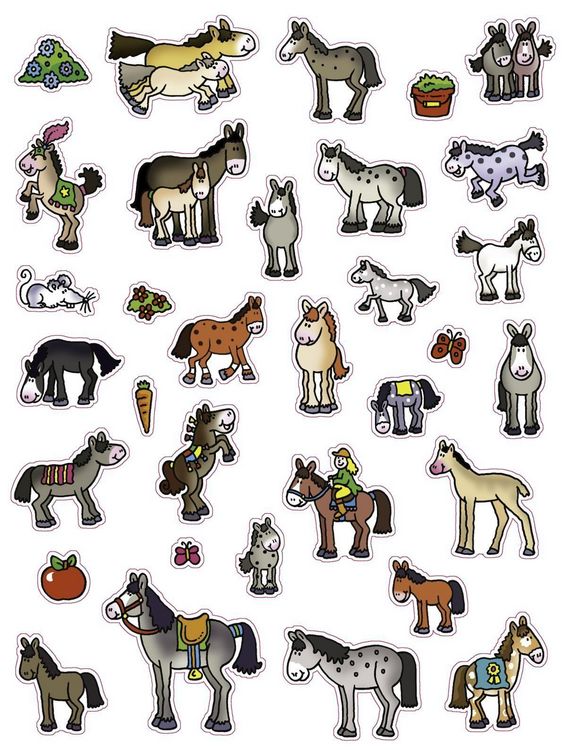 Produktbild: 555 Sticker Pferde