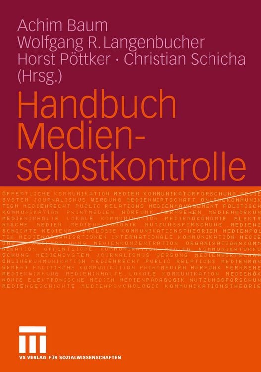 Produktbild: Handbuch Medienselbstkontrolle