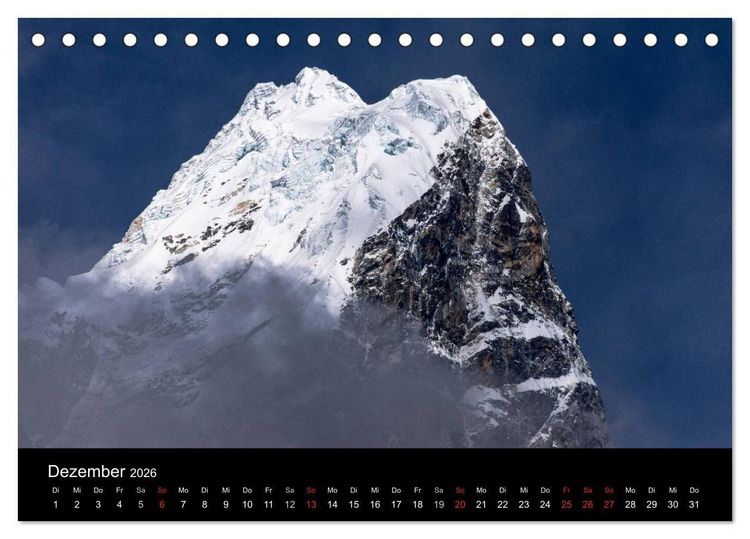 Produktbild: Himalaya - Dach der Welt (Tischkalender 2026 DIN A5 quer), CALVENDO Monatskalender