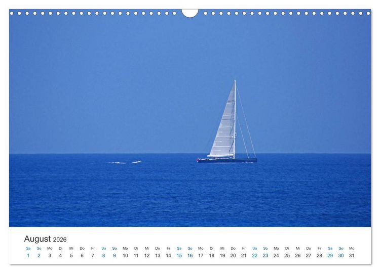 Produktbild: Segelboote und Yachten - Lebensart am Mittelmeer (Wandkalender 2026 DIN A3 quer), CALVENDO Monatskalender