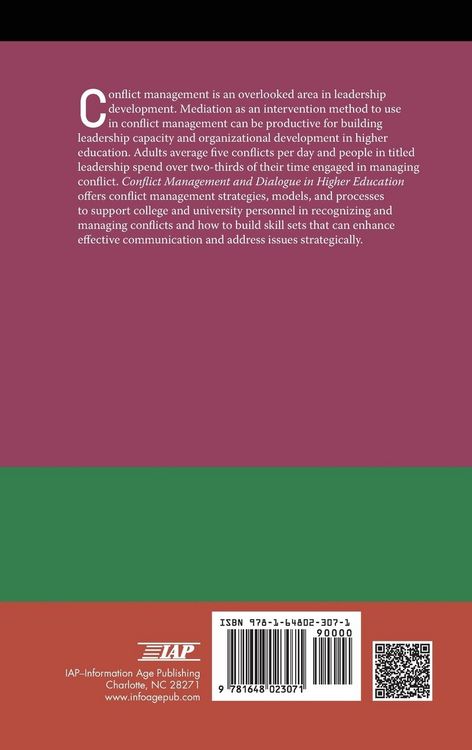 Produktbild: Conflict Management and Dialogue in Higher Education
