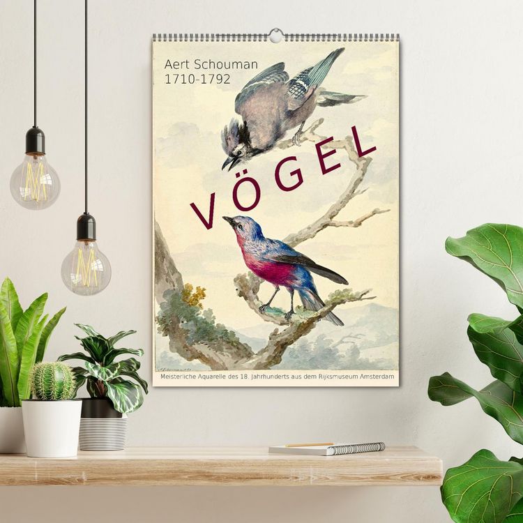 Produktbild: Aert Schouman. V&Ouml;GEL (Wandkalender 2026 DIN A2 hoch), CALVENDO Monatskalender