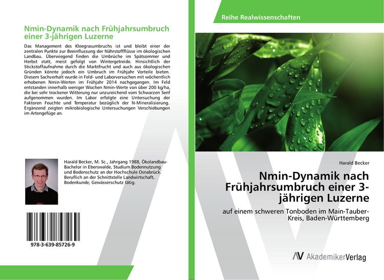 Produktbild: Nmin-Dynamik nach Fr&uuml;hjahrsumbruch einer 3-j&auml;hrigen Luzerne