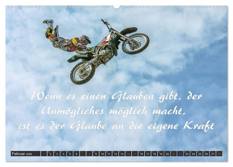 Produktbild: Sport Spruchkalender (hochwertiger Premium Wandkalender 2026 DIN A2 quer), Kunstdruck in Hochglanz