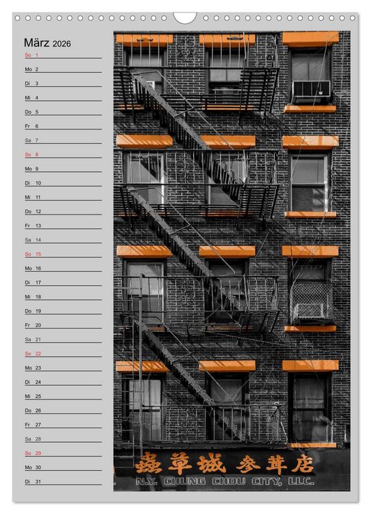 Produktbild: New York Colorkey (Wandkalender 2026 DIN A3 hoch), CALVENDO Monatskalender