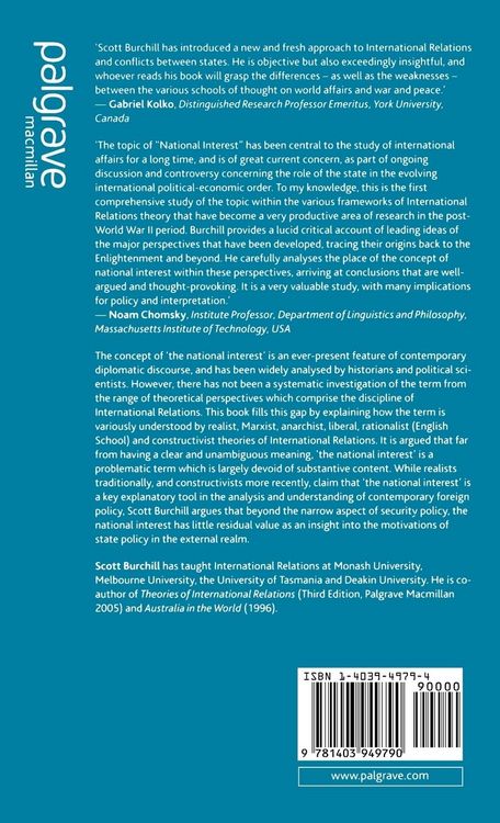 Produktbild: The National Interest in International Relations Theory