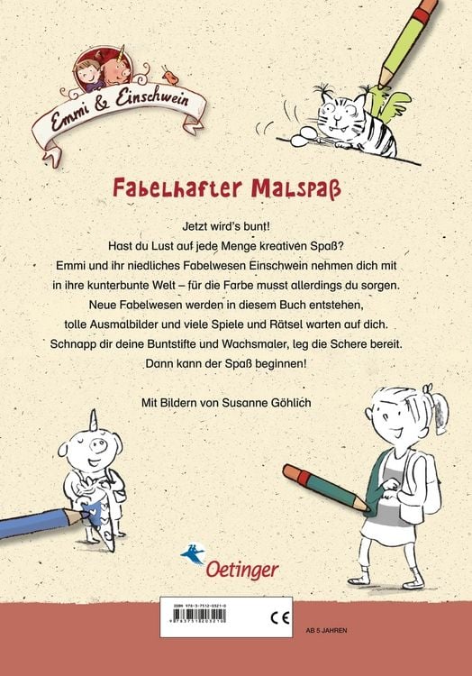Produktbild: Emmi & Einschwein. Das fabelhafte Mal- und Rätselbuch