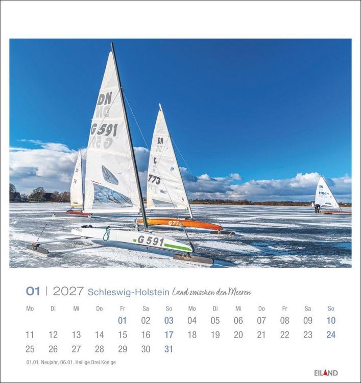 Produktbild: Schleswig-Holstein Postkartenkalender 2027 - Land zwischen den Meeren