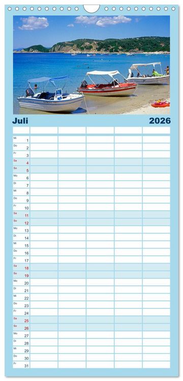 Produktbild: Familienplaner 2026 - Chalkidiki - Urlaubsparadies in Nordgriechenland mit 5 Spalten (Wandkalender, 21 x 45 cm) CALVENDO