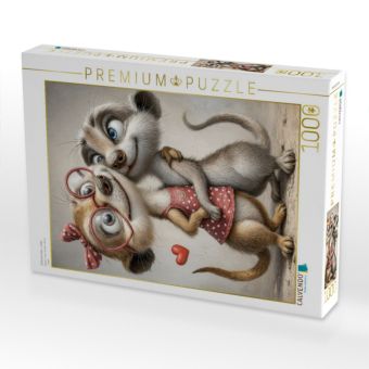 Produktbild: CALVENDO Puzzle Erdm&auml;nnchen - Liebe | 1000 Teile Lege-Gr&ouml;&szlig;e 64x48cm Foto-Puzzle f&uuml;r gl&uuml;ckliche Stunden