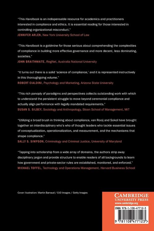 Produktbild: The Cambridge Handbook of Compliance