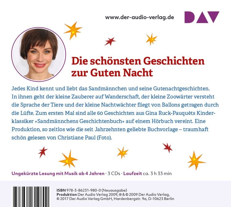Produktbild: Sandm&auml;nnchens Geschichtenbuch &ndash; Alle 60 Gutenachtgeschichten