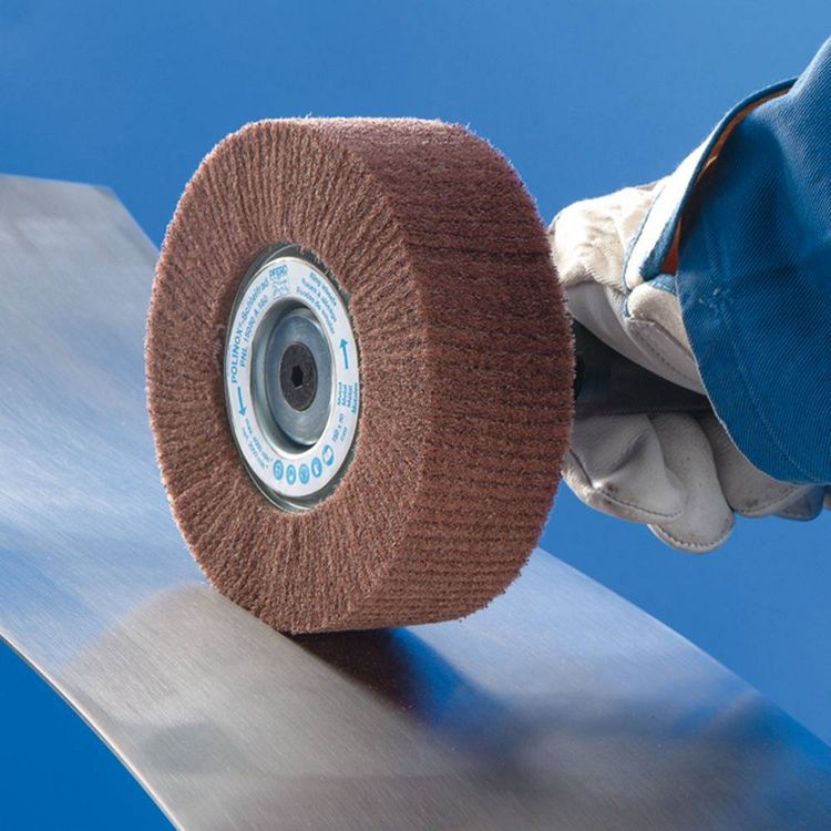 Produktbild: PFERD 44644129 POLINOX Vlies-Schleifrad PNL &Oslash; 150 x 50 mm Bohrung-&Oslash; 254 mm A 280 f&uuml;r Feinschliff & Finish 150 mm 1 St.