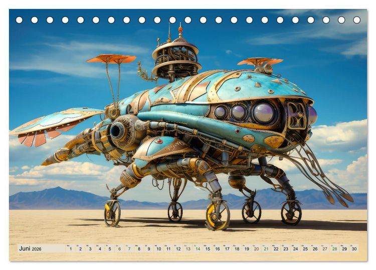 Produktbild: Luftschiff-Fantasie (Tischkalender 2026 DIN A5 quer), CALVENDO Monatskalender