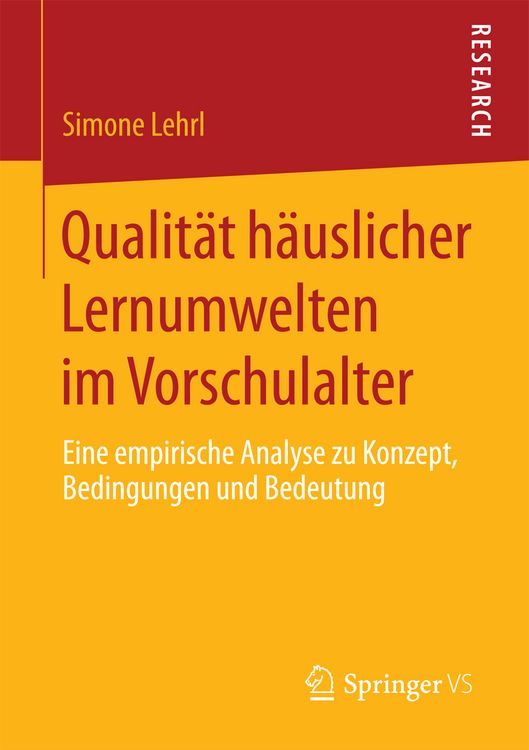 Produktbild: Qualit&auml;t h&auml;uslicher Lernumwelten im Vorschulalter