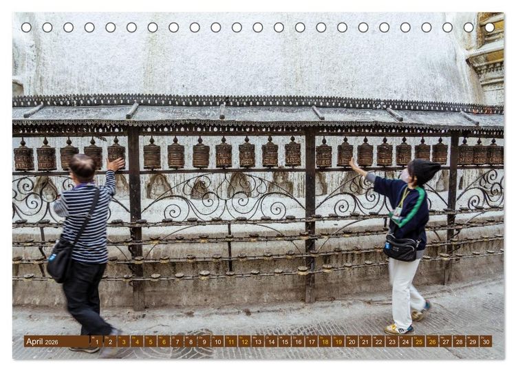 Produktbild: K&ouml;nigsst&auml;tte im Kathmandutal (Tischkalender 2026 DIN A5 quer), CALVENDO Monatskalender