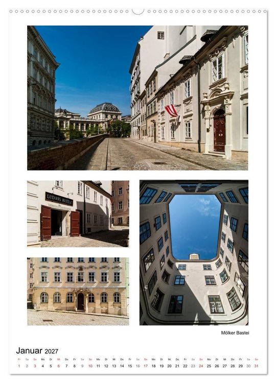 Produktbild: Verborgen in Wien (hochwertiger Premium Wandkalender 2027 DIN A2 hoch), Kunstdruck in Hochglanz