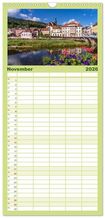Produktbild: Familienplaner 2026 - Schwarzwald - Das Murgtal mit 5 Spalten (Wandkalender, 21 x 45 cm) CALVENDO