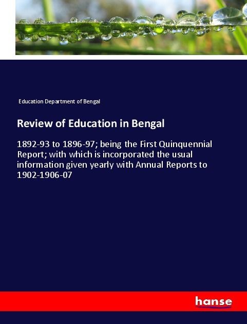 Produktbild: Review of Education in Bengal