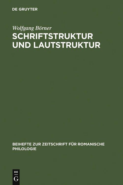 Produktbild: Schriftstruktur und Lautstruktur