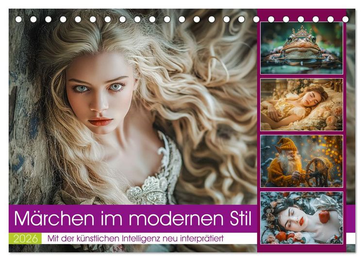 Produktbild: M&auml;rchen im modernen Stil (Tischkalender 2026 DIN A5 quer), CALVENDO Monatskalender