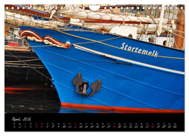 Produktbild: Boote und Schiffe auf Elbe und Ostsee (Wandkalender 2026 DIN A4 quer), CALVENDO Monatskalender