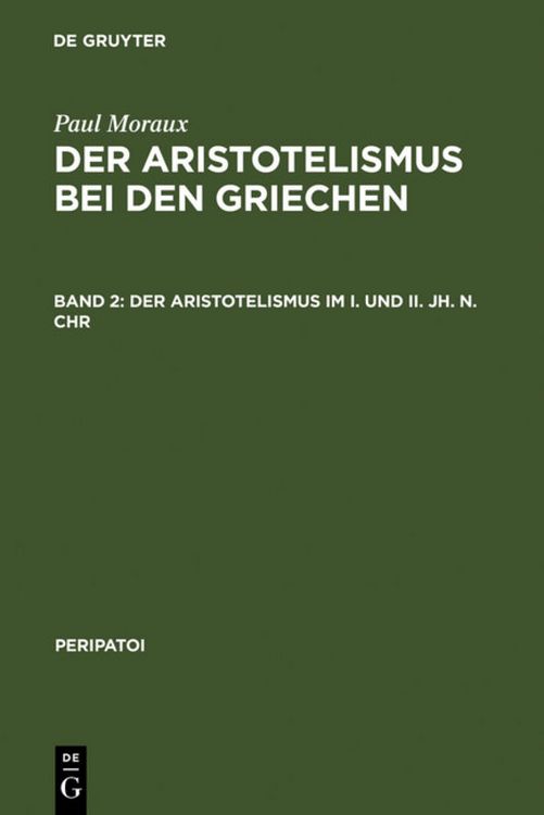 Produktbild: Der Aristotelismus im I. und II. Jh. n.Chr