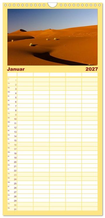Produktbild: Familienplaner 2027 - Wildes Namibia mit 5 Spalten (Wandkalender, 21 x 45 cm) CALVENDO