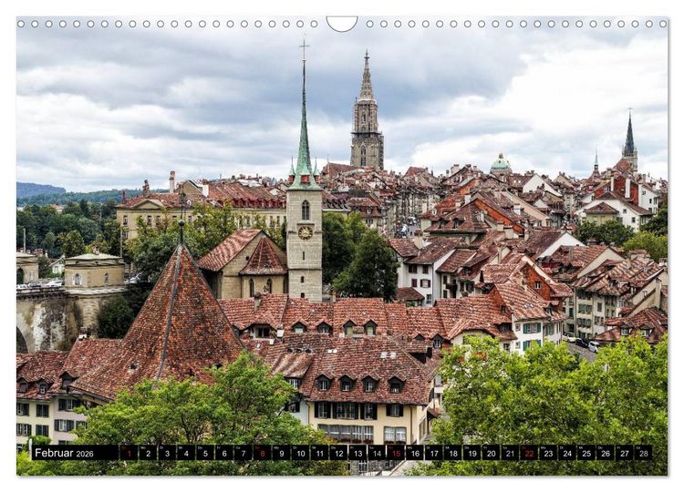 Produktbild: Bellevue Schweiz (Wandkalender 2026 DIN A3 quer), CALVENDO Monatskalender